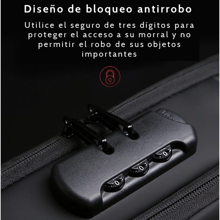 Morral Ultraseguro USB de Lujo "Renegado" de Tiendami®