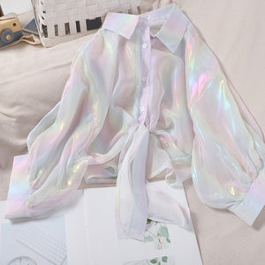 Blusa Satinada Tornasol Shiny