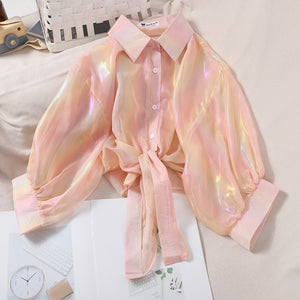 Blusa Satinada Tornasol Shiny